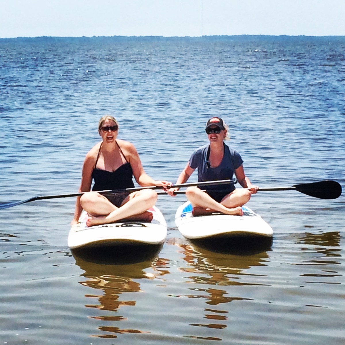 paddleboats in the ocean